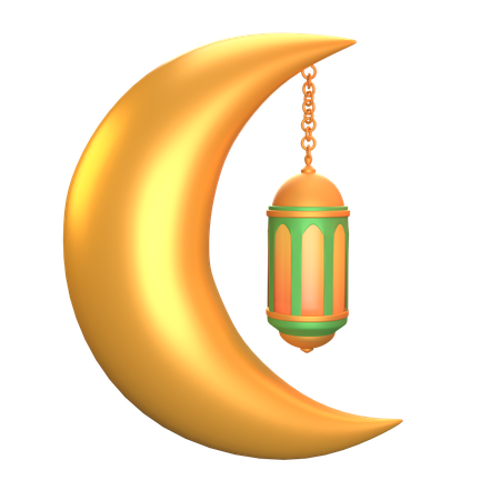 Moon And Lantern  3D Icon