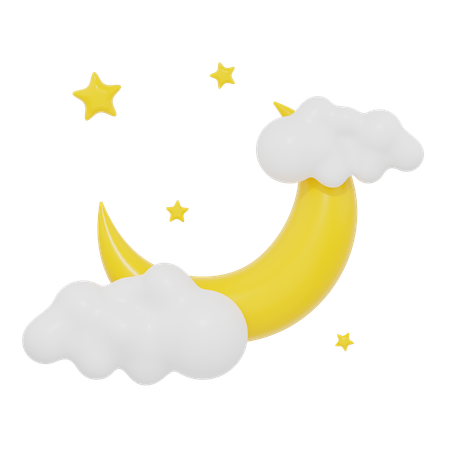 Moon And Star  3D Icon