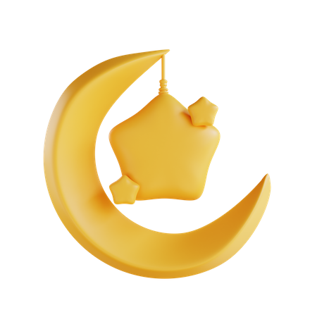 Moon And Star  3D Icon