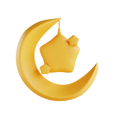 Moon And Star  3D Icon