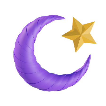 Moon And Star  3D Icon