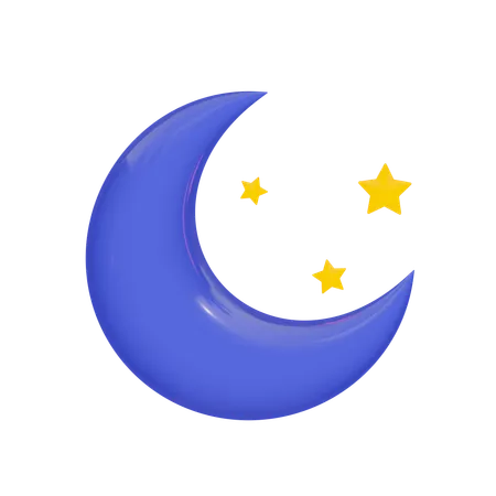 Moon And Star  3D Icon