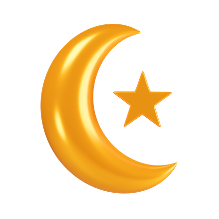 Moon And Stars  3D Icon