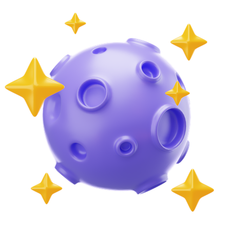 Moon And Stars  3D Icon