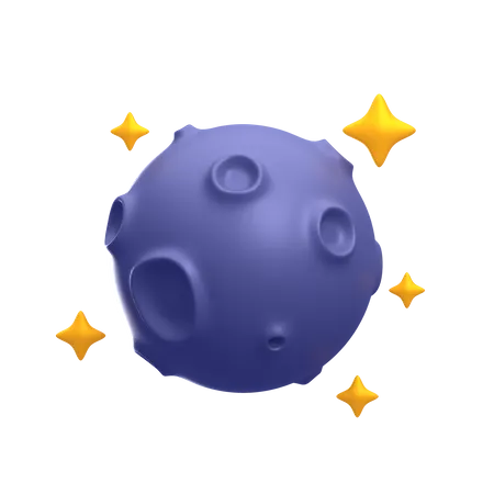 Moon And Stars 3D Icon