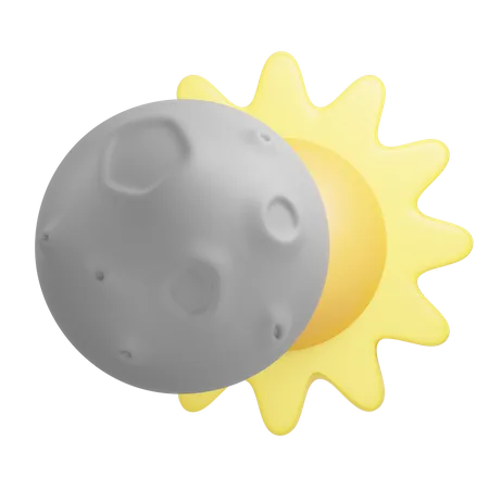 Moon And Sun  3D Icon