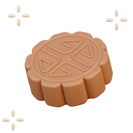 Moon Cake  3D Illustration