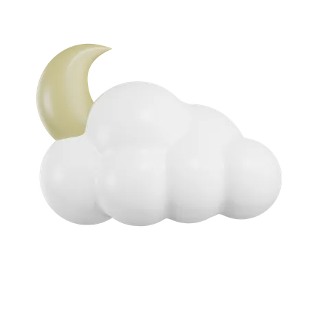 Moon Cloud  3D Icon