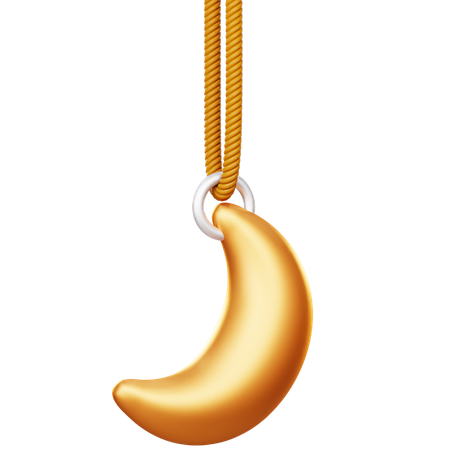Moon Hanging on a Rope  3D Icon
