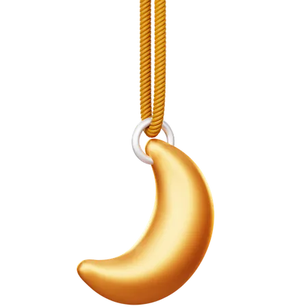 Moon Hanging on a Rope  3D Icon