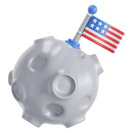 Moon Landing  3D Icon