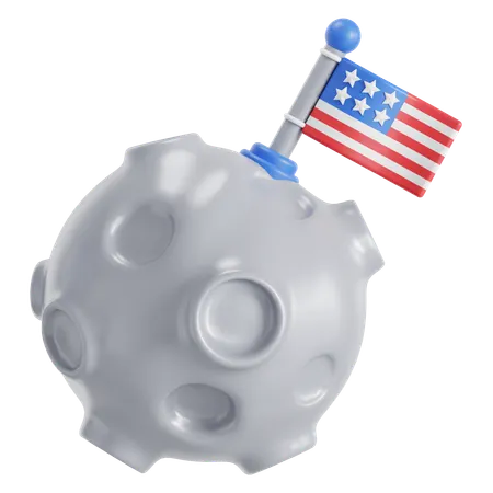 Moon Landing  3D Icon