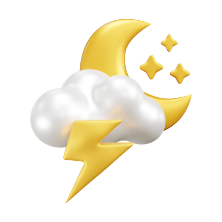 Moon light weather  3D Icon
