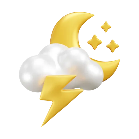 Moon light weather  3D Icon