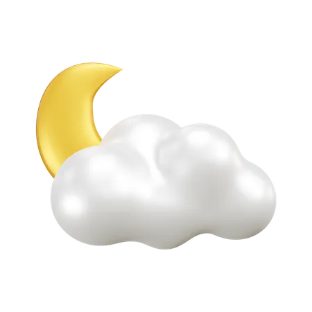 Moon light weather  3D Icon