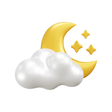 Moon light weather  3D Icon