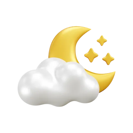 Moon light weather  3D Icon