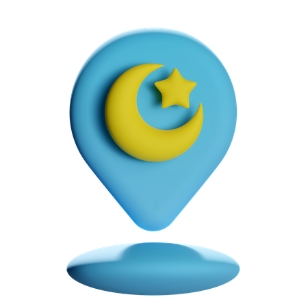 달 위치 핀  3D Icon