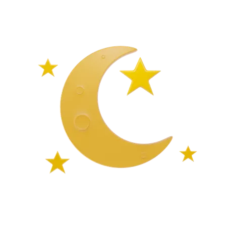 Moon Night  3D Icon