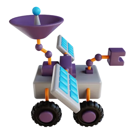 3 D Illustration Moon Rover 3D Icon