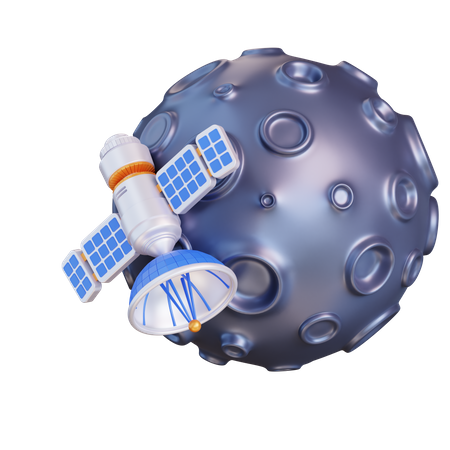 Moon Satellite  3D Icon
