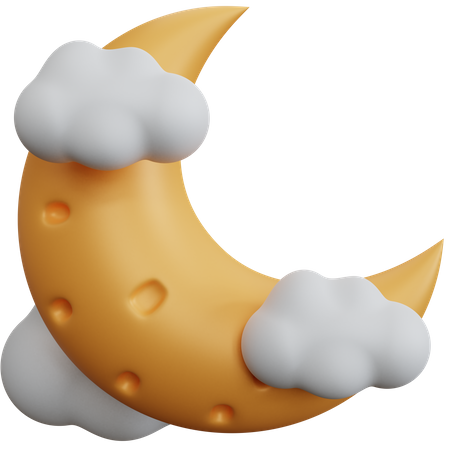 Moon Shape  3D Icon