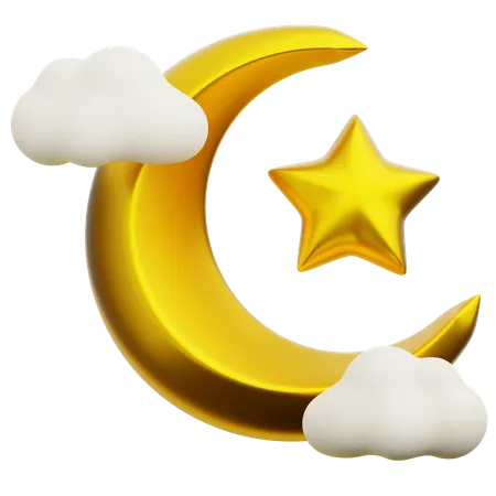 Moon & Star  3D Icon