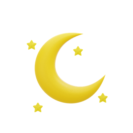 Moon Star  3D Icon