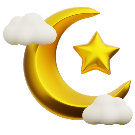 Moon & Star  3D Icon