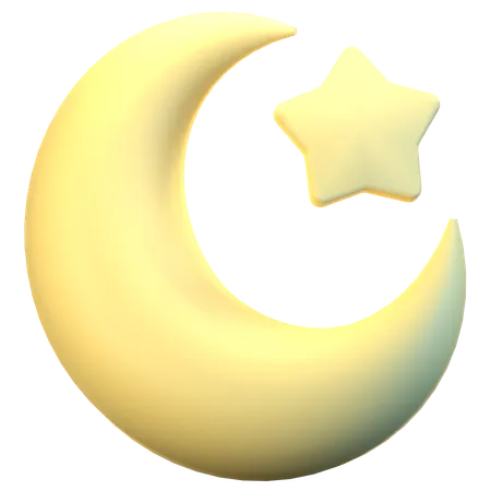 Moon Star  3D Icon