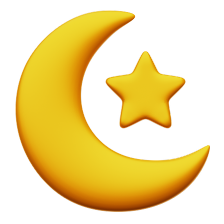 Moon Star  3D Icon