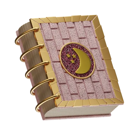 月明かりの魔導書  3D Icon