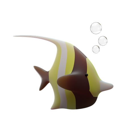 Moorish Idol  3D Illustration