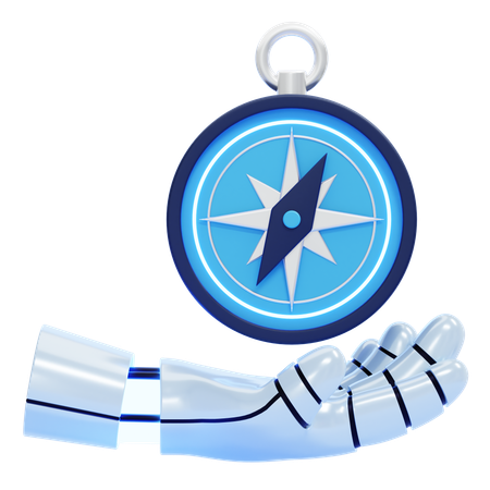 Moral Compass AI  3D Icon