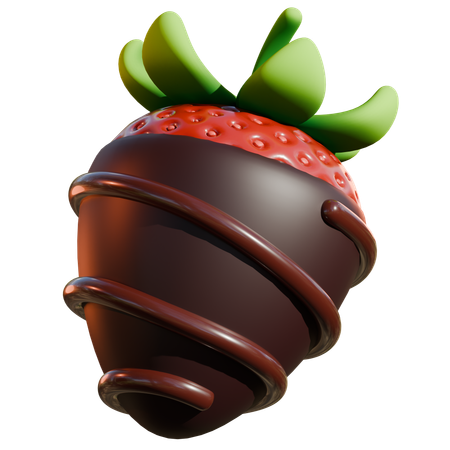 Chocolate de morango  3D Icon
