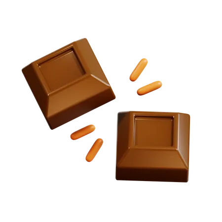 Morceau de chocolat  3D Icon