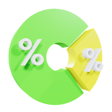 Morceaux de diagramme circulaire  3D Illustration