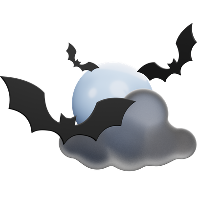 Morcego do dia das bruxas  3D Icon