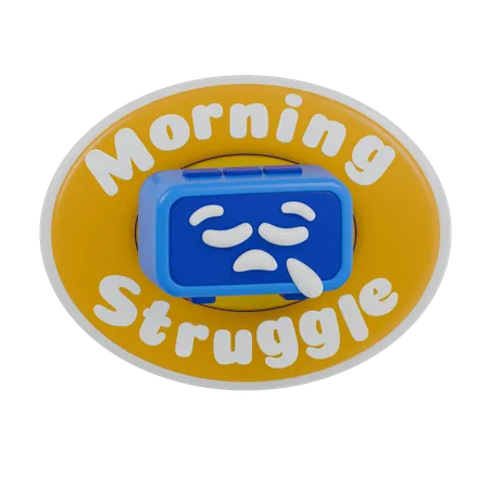 Morning Struggle  3D Sticker