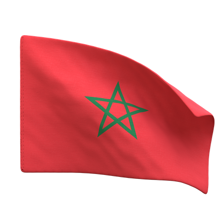 Morocco Flag  3D Icon