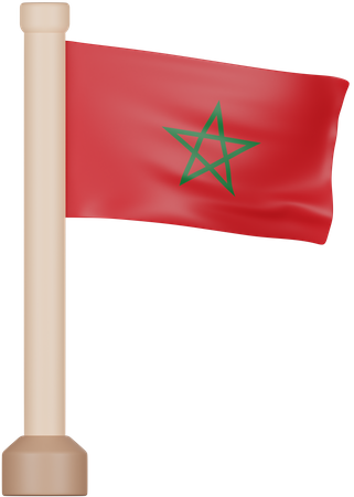 Morocco Flag 3D Icon