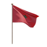 3d morocco flag illustration