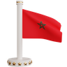 morocco national flag 3d