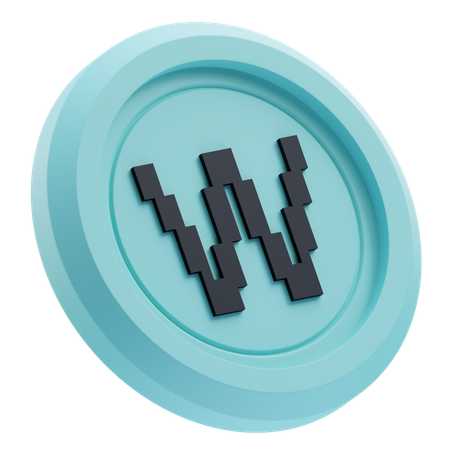 Logo de Walrus WAL Crypto  3D Icon