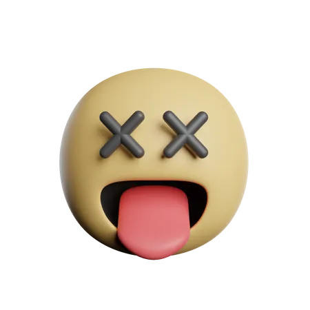 Emoticone Visage Mort 3D Icon