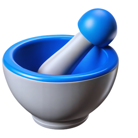 Mortar and Pestle  3D Icon