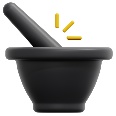 Mortar And Pestle  3D Icon