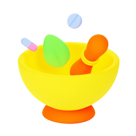 Mortar And Pestle  3D Icon