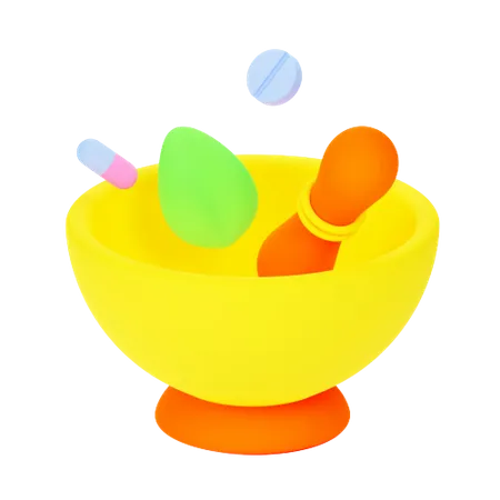 Mortar And Pestle  3D Icon