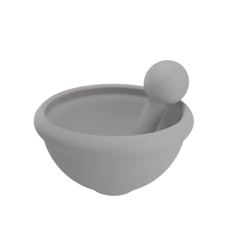 Mortar And Pestle  3D Illustration